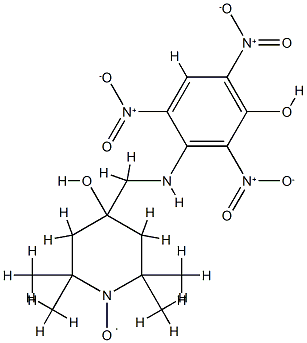 4-hydroxy-2,2,6,6-tetramethyl-4-(3-picrylaminomethyl)piperidine N-oxide Struktur