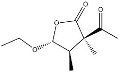 2(3H)-Furanone,3-acetyl-5-ethoxydihydro-3,4-dimethyl-,(3alpha,4alpha,5bta)-(9CI) Struktur