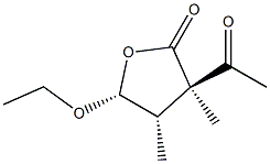 2(3H)-Furanone,3-acetyl-5-ethoxydihydro-3,4-dimethyl-,(3alpha,4bta,5bta)-(9CI) Struktur