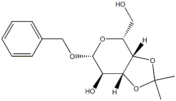 1-O-Benzyl-3-O,4-O-isopropylidene-β-D-galactopyranose Struktur