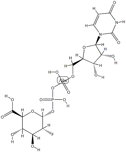 UDP-2-fluoro-2-deoxyglucuronic acid Struktur