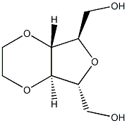 2,5-anhydro-3,4-O-(1,2-ethanediyl)mannitol Struktur