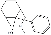 (1β,5β,9-anti)-3-Methyl-9-phenyl-3-azabicyclo[3.3.1]nonan-9-ol Struktur