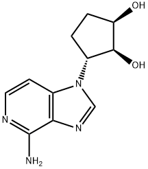 9-(2',3'-dihydroxypentan-1'-yl)-3-deazaadenine Struktur