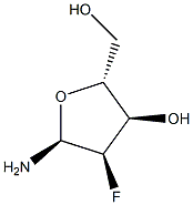 alpha-D-Ribofuranosylamine,2-deoxy-2-fluoro-(9CI) Struktur