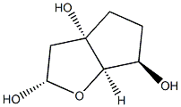 3aH-Cyclopenta[b]furan-2,3a,6-triol,hexahydro-,[2S-(2-alpha-,3a-alpha-,6-bta-,6a-alpha-)]-(9CI) Struktur