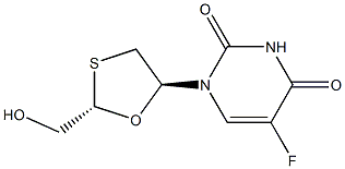 Oxathiolan, 5FU-(-).a. Struktur