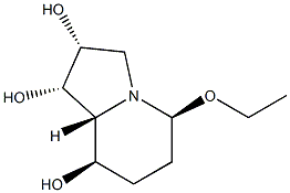 1,2,8-Indolizinetriol,5-ethoxyoctahydro-,[1S-(1alpha,2alpha,5bta,8bta,8abta)]-(9CI) Struktur