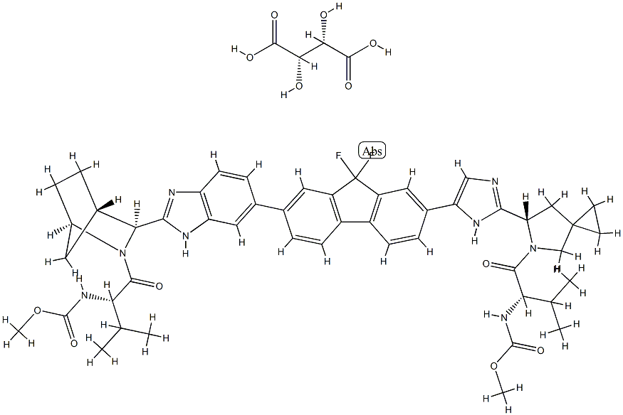 Ledipasvir (D-tartrate) Struktur