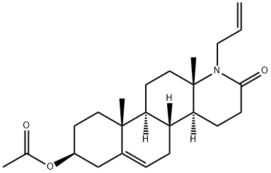 17a-Allyl-3beta-acetoxy-17a-aza-D-homoandrost-5-ene-17-one Struktur