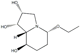 1,2,8-Indolizinetriol,5-ethoxyoctahydro-,[1S-(1alpha,2alpha,5alpha,8bta,8abta)]-(9CI) Struktur