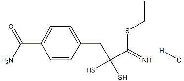 3-(4-carboxamidophenyldithio)propionthioimidate Struktur