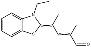 -delta-2,-gamma--Benzothiazolinecrotonaldehyde,3-ethyl--alpha-,-gamma--dimethyl-(8CI) Struktur