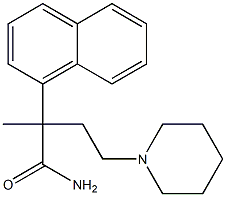 α-Methyl-α-(2-piperidinoethyl)-1-naphthaleneacetamide Struktur