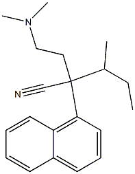 α-[2-(Dimethylamino)ethyl]-α-(1-methylpropyl)-1-naphthaleneacetonitrile Struktur