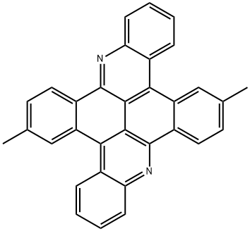 6,15-dimethyltribenzo-(c,f,j)naphtho(1,2,3,4-lmn)(2,7)phenanthroline Struktur