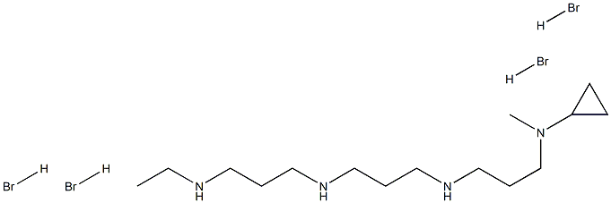 N(1)-ethyl-N-(11)-((cyclopropyl)methyl)-4,8-diazaundecane-1,11-diamine Struktur