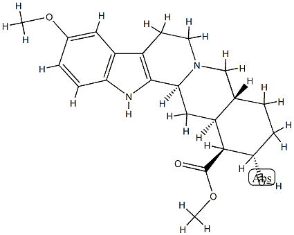 17α-Hydroxy-10-methoxyyohimban-16β-carboxylic acid methyl ester Struktur