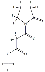 1-Pyrrolidinepropanoic  acid,  -bta--oxo-2-thioxo-,  methyl  ester Struktur