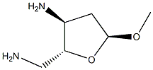 alpha-D-erythro-Pentofuranoside,methyl3,5-diamino-2,3,5-trideoxy-(9CI) Struktur