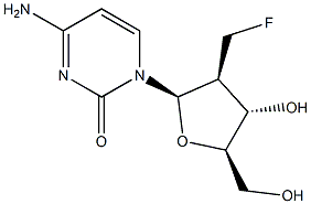 1-(2-deoxy-2-C-fluoromethylarabinofuranosyl)cytosine Struktur