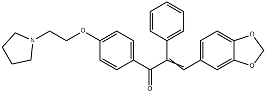 3,4-Methylenedioxy-α-phenyl-4'-[2-(1-pyrrolidinyl)ethoxy]chalcone Struktur