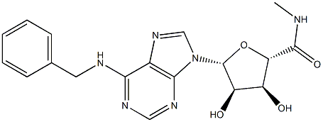 5'-(N-methylcarboxamido)-N(6)-benzyladenosine Struktur