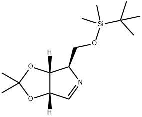 4H-1,3-Dioxolo4,5-cpyrrole, 4-(1,1-dimethylethyl)dimethylsilyloxymethyl-3a,6a-dihydro-2,2-dimethyl-, (3aR,4R,6aS)- Struktur