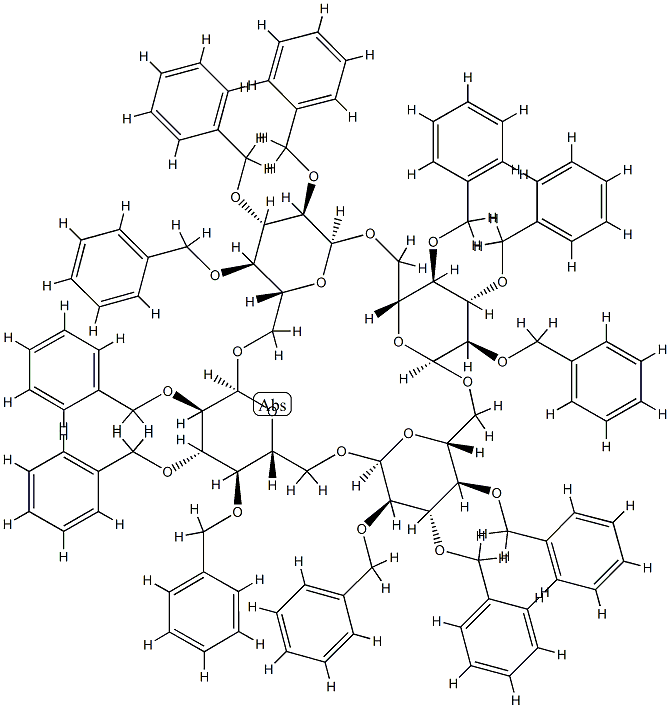 benzylated cycloisomaltotetraose Struktur