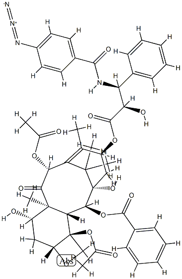 3'-(4-azidobenzamido)taxol Struktur