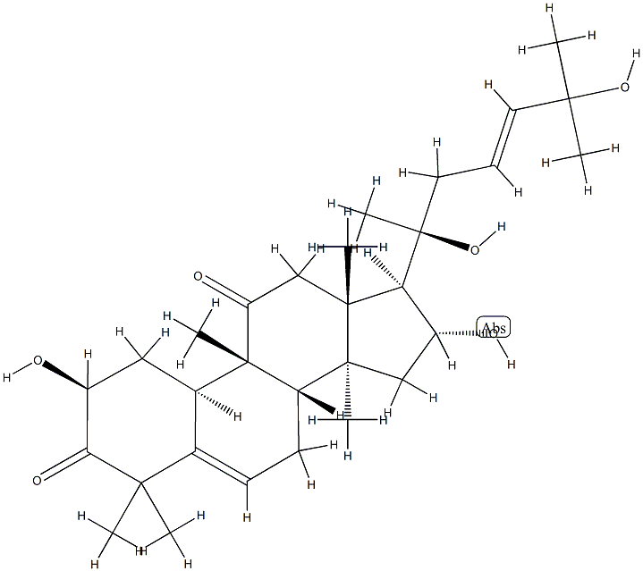 (9β,10α,23E)-2β,16α,20,25-Tetrahydroxy-9-methyl-19-norlanosta-5,23-diene-3,11-dione Struktur