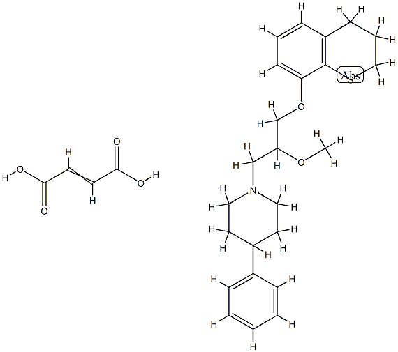 but-2-enedioic acid, 1-(2-methoxy-3-thiochroman-8-yloxy-propyl)-4-phen yl-piperidine Struktur