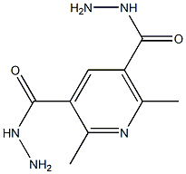 3,5-Pyridinedicarboxylicacid, 2,6-dimethyl-, 3,5-dihydrazide Struktur