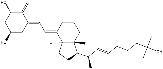 22-dehydro-1,25-dihydroxy-24-dihomovitamin D3 Struktur