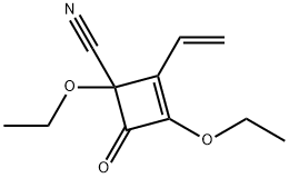 2-Cyclobutene-1-carbonitrile,2-ethenyl-1,3-diethoxy-4-oxo-(9CI) Struktur