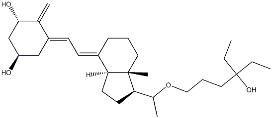 (5Z,7E,20S)-26,27-Dimethyl-20,22-epoxy-9,10:20,22-disecocholesta-5,7,10(19)-triene-1α,3β,25-triol Struktur