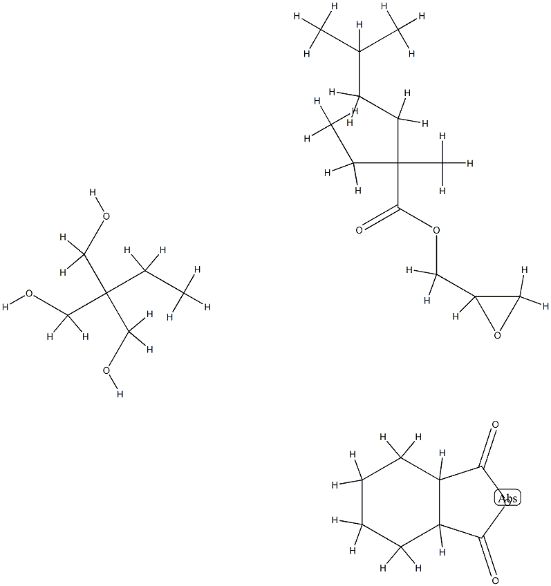 Neodecanoic acid, oxiranylmethyl ester, polymer with 2-ethyl-2-(hydroxymethyl)-1,3-propanediol and hexahydro-1,3-isobenzofurandione Struktur