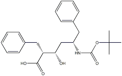 tert-butyloxycarbonyl-phenylalanyl-psi(hydroxyethylene)phenyl alanine Struktur