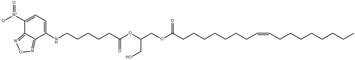 1-oleoyl-2-hexanoyl-NBD-glycerol Struktur