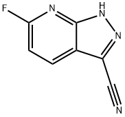 1H-Pyrazolo[3,4-b]pyridine-3-carbonitrile,6-fluoro-(9CI) Struktur