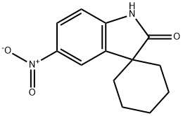 1,3-Dihydro-5-nitro-3-spirocyclohexaneindol-2-one Struktur