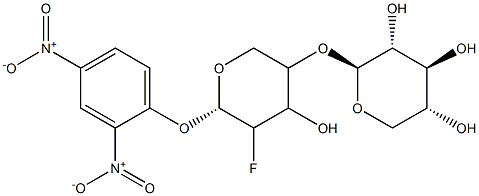 2',4'-dinitrophenyl 2-deoxy-2-fluoro-beta-xylobioside Struktur