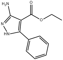 1H-Pyrazole-4-carboxylic acid, 3-aMino-5-phenyl-, ethyl ester Struktur