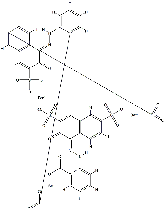 barium 2-[(2-hydroxy-3,6-disulphonato-1-naphthyl)azo]benzoate (3:2)  Struktur