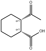 Cyclohexanecarboxylic acid, 2-acetyl-, (1R,2S)-rel- (9CI) Struktur