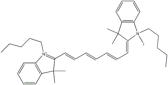 dipentyl-3,3,3',3'-tetramethylindocarbocyanine Struktur