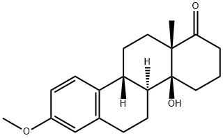 (8α,9β)-14β-Hydroxy-3-methoxy-D-homoestra-1,3,5(10)-trien-17a-one Struktur