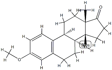 (8α)-14β-Hydroxy-3-methoxyestra-1,3,5(10)-trien-17-one Struktur