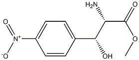 methyl threo-beta-hydroxy-4-nitro-3-phenyl-DL-alaninate Struktur