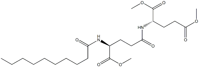 N-[N-(1-Oxodecyl)-L-γ-glutamyl]-L-glutamic acid trimethyl ester Struktur